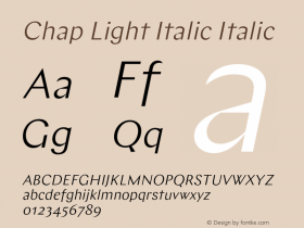 Chap Light Italic