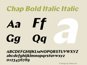 Chap Bold Italic