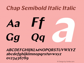 Chap Semibold Italic