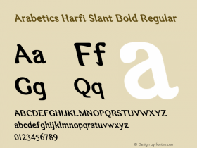 Arabetics Harfi Slant Bold