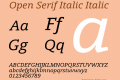 Open Serif Italic