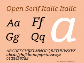 Open Serif Italic