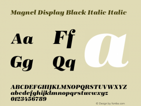 Magnel Display Black Italic