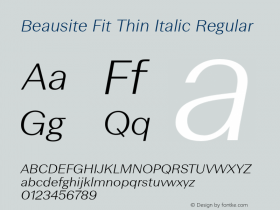 Beausite Fit Thin Italic