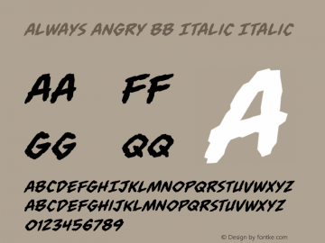 Always Angry BB Italic