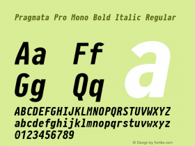 Pragmata Pro Mono Bold Italic
