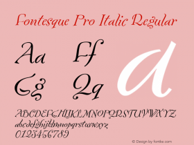 Fontesque Pro Italic