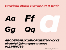Proxima Nova Extrabold It
