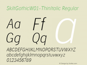 SkiltGothic-ThinItalic