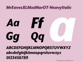 MrEavesXLModNarOT-HeavyItalic