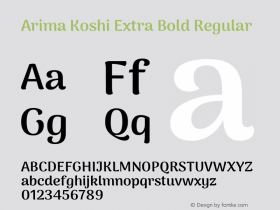 Arima Koshi Extra Bold