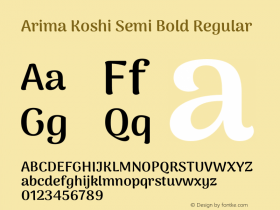 Arima Koshi Semi Bold