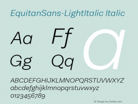 EquitanSans-LightItalic