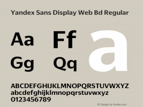 Yandex Sans Display Web Bd