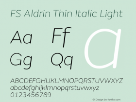 FS Aldrin Thin Italic