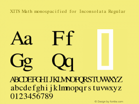 XITS Math monospacified for Inconsolata