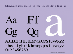 STIX Math monospacified for Inconsolata