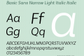 Basic Sans Narrow Light Italic