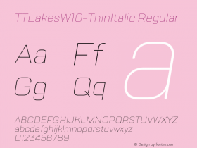 TTLakes-ThinItalic