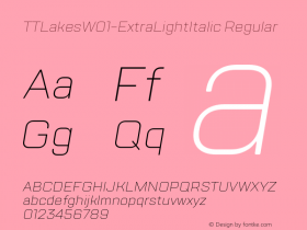 TTLakes-ExtraLightItalic