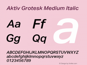 Aktiv Grotesk Medium