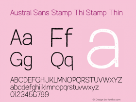 Austral Sans Stamp Thi