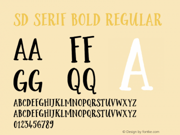 SD Serif Bold