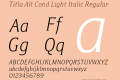 Titla Alt Cond Light Italic