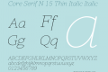 Core Serif N 15 Thin Italic