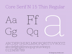 Core Serif N 15 Thin