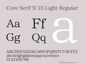 Core Serif N 25 Light