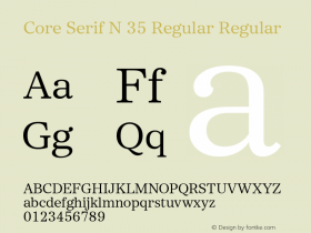 Core Serif N 35 Regular