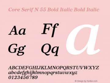 Core Serif N 55 Bold Italic