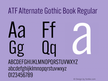 ATF Alternate Gothic Book