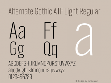 Alternate Gothic ATF Light