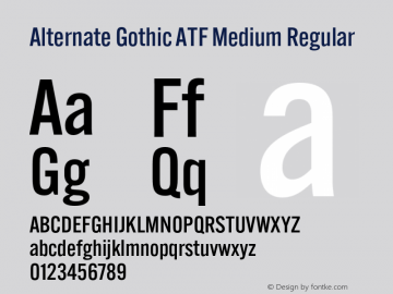 Alternate Gothic ATF Medium