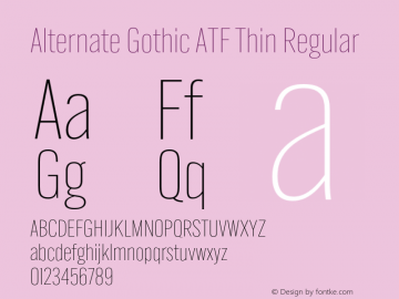 Alternate Gothic ATF Thin