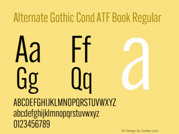 Alternate Gothic Cond ATF Book