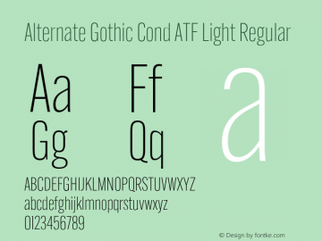 Alternate Gothic Cond ATF Light