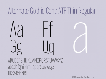 Alternate Gothic Cond ATF Thin