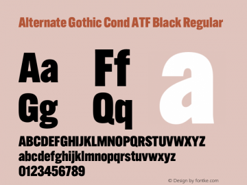 Alternate Gothic Cond ATF Black