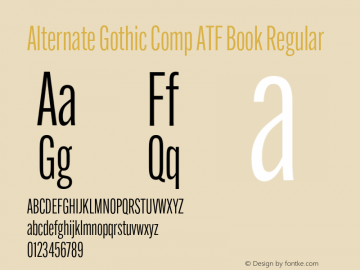 Alternate Gothic Comp ATF Book