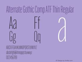 Alternate Gothic Comp ATF Thin
