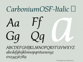 CarboniumOSF-Italic