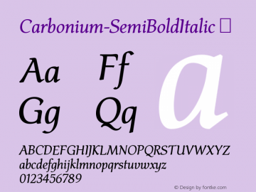 Carbonium-SemiBoldItalic