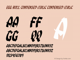 Egg Roll Condensed Italic