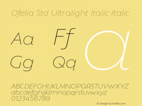 Ofelia Std Ultralight Italic