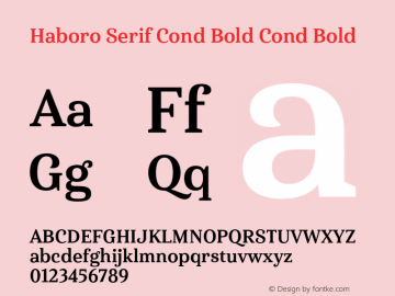 Haboro Serif Cond Bold