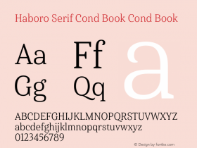 Haboro Serif Cond Book