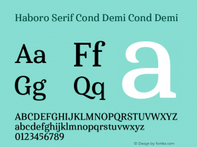 Haboro Serif Cond Demi